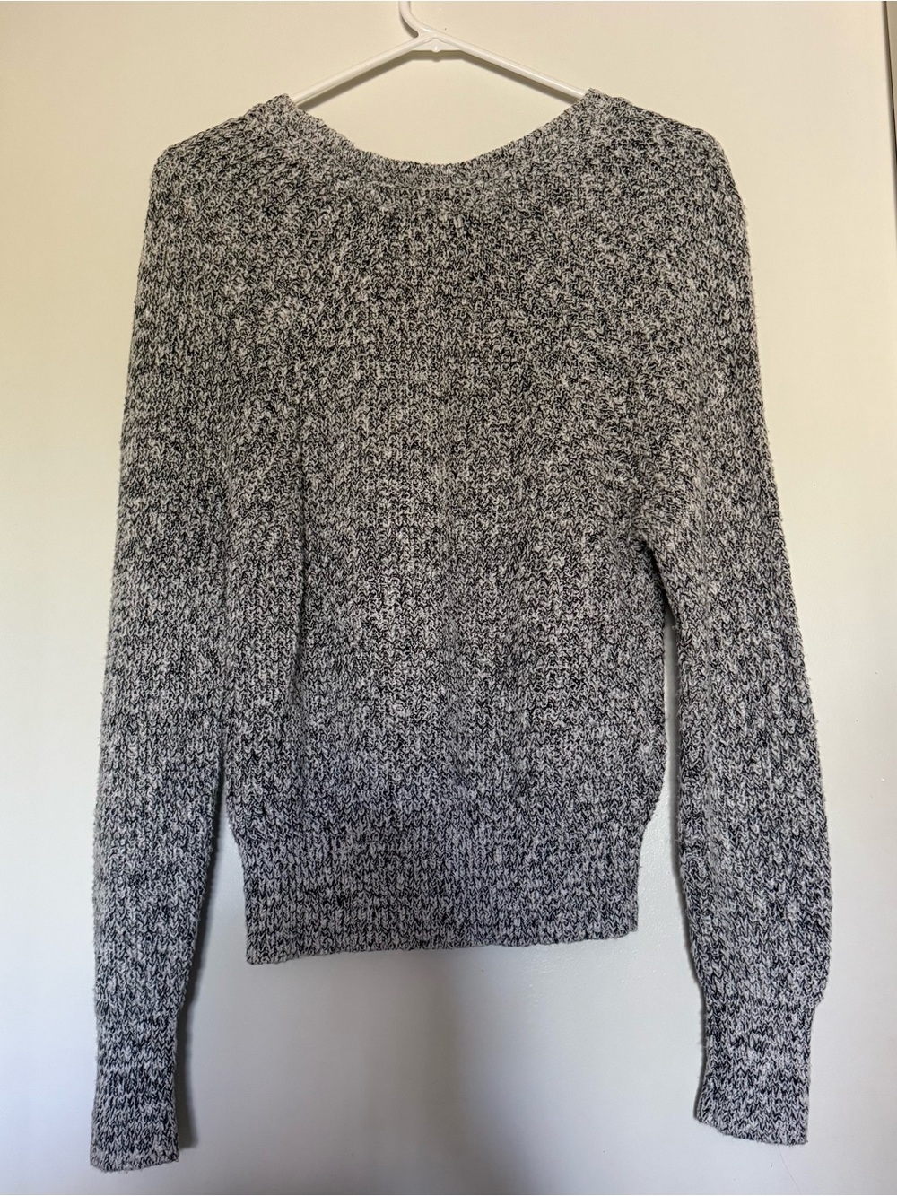 Free People | black and white crewneck knit sweater